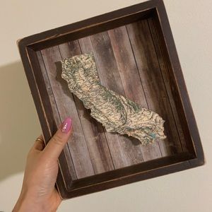 California State Map Box Sign